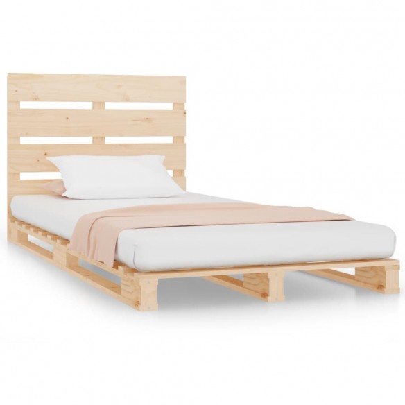 Cadre de lit 75x190 cm Bois pin massif Petit simple