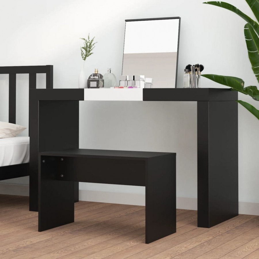 Tabouret de toilette Noir 70x35x45 cm 