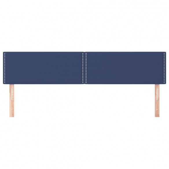 Têtes de lit 2 pcs Bleu 80x5x78/88 cm Tissu