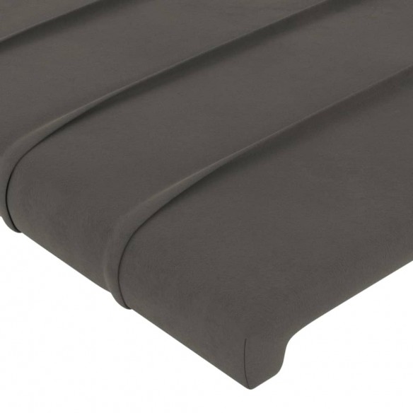 Têtes de lit 2 pcs Gris foncé 100x5x78/88 cm Velours