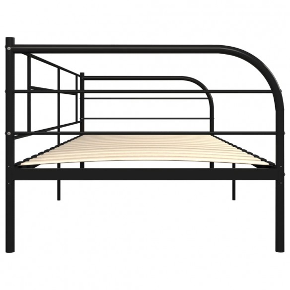 Cadre de lit de repos Noir Métal 90 x 200 cm