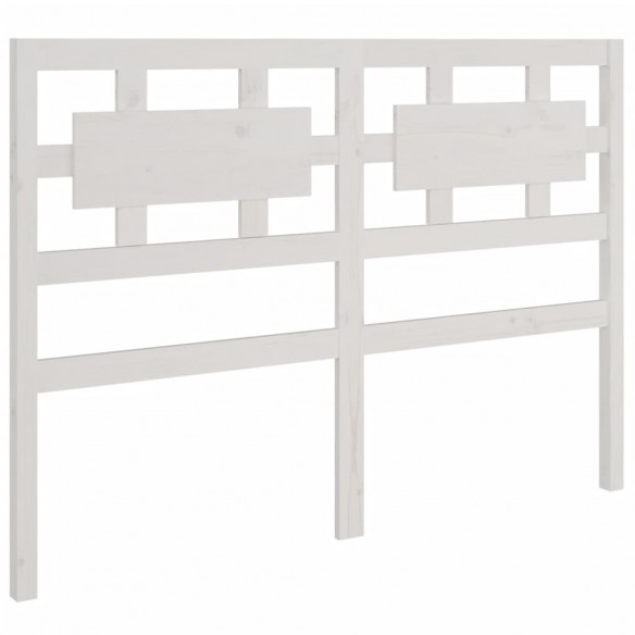 Cadre de lit Blanc Bois de pin massif 140x190 cm