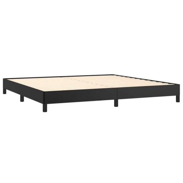 Cadre de lit avec matelas Noir 200x200 cm Similicuir