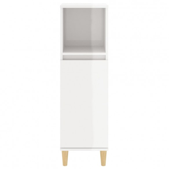 Armoire de salle de bain blanc brillant 30x30x100 cm