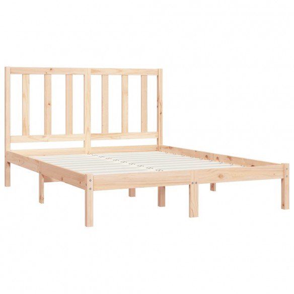 Cadre de lit Bois de pin massif 140x190 cm