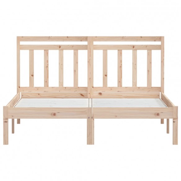 Cadre de lit Bois de pin massif 140x190 cm