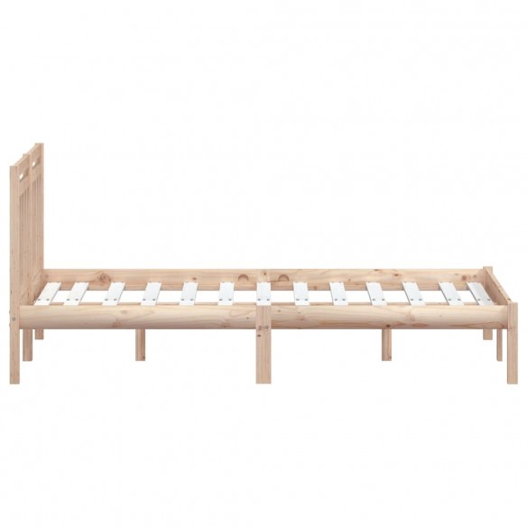 Cadre de lit Bois de pin massif 140x190 cm