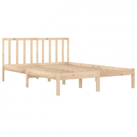 Cadre de lit Bois de pin massif 140x190 cm