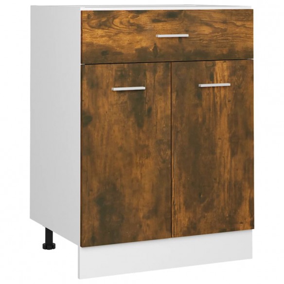 Armoire de plancher à tiroir Chêne fumé 60x46x81,5 cm