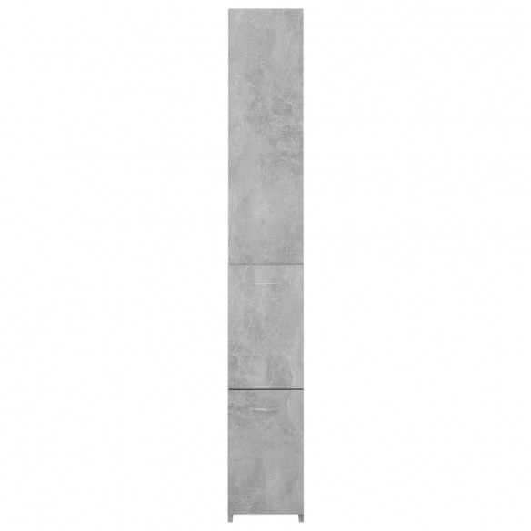 Armoire de bain gris béton 25x26,5x170 cm bois d'ingénierie