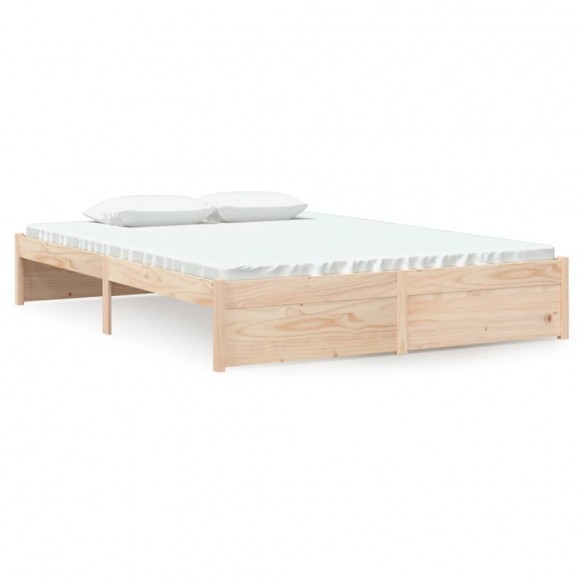 Cadre de lit bois massif 135x190 cm double