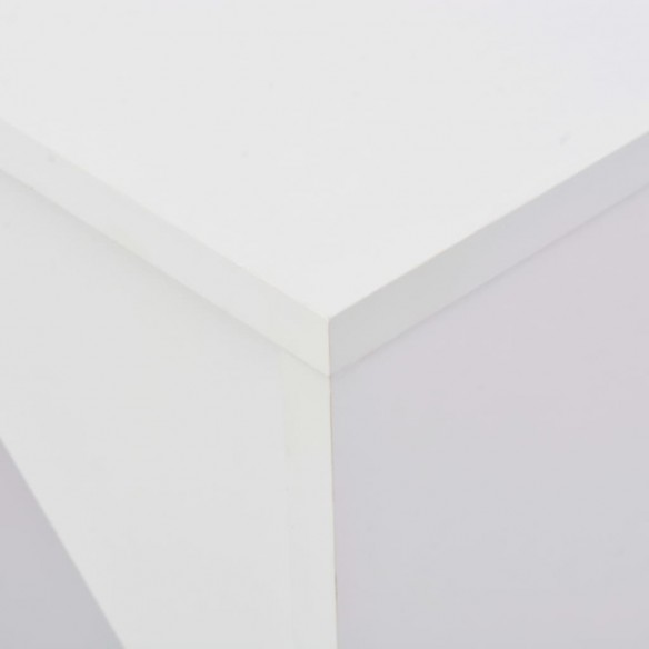 Table de bar avec tablette amovible Blanc 138x39x110 cm