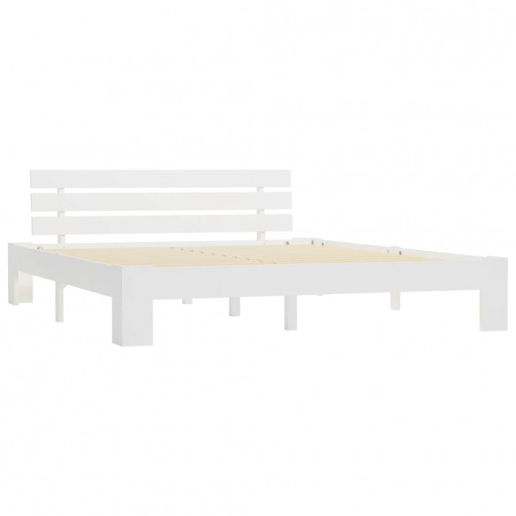 Cadre de lit Blanc Bois de pin massif 180 x 200 cm