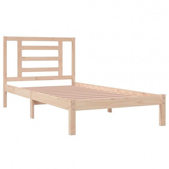 Cadre de lit bois de pin massif 90x190 cm simple