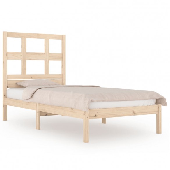 Cadre de lit bois de pin massif 90x190 cm simple