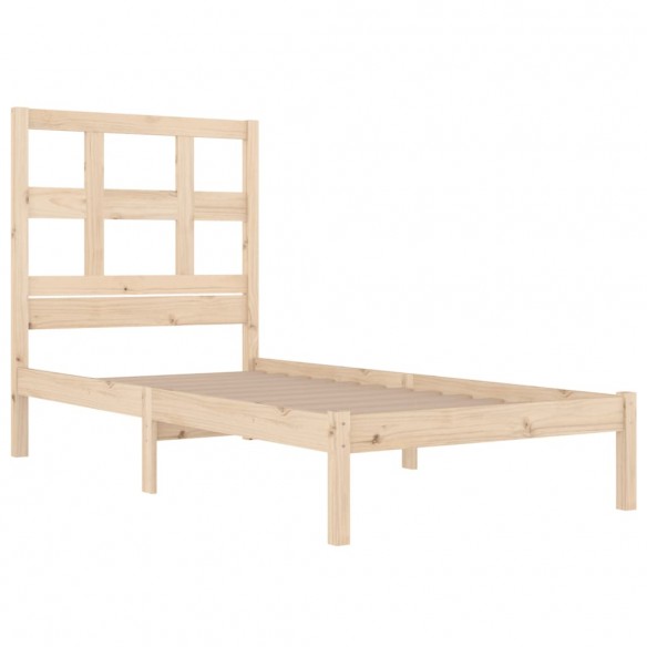 Cadre de lit bois de pin massif 90x190 cm simple