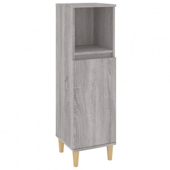 Armoire salle de bain sonoma gris 30x30x100 cm