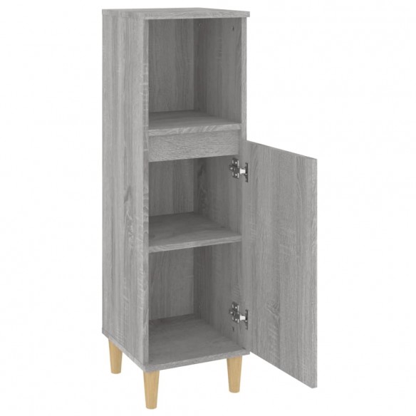 Armoire salle de bain sonoma gris 30x30x100 cm