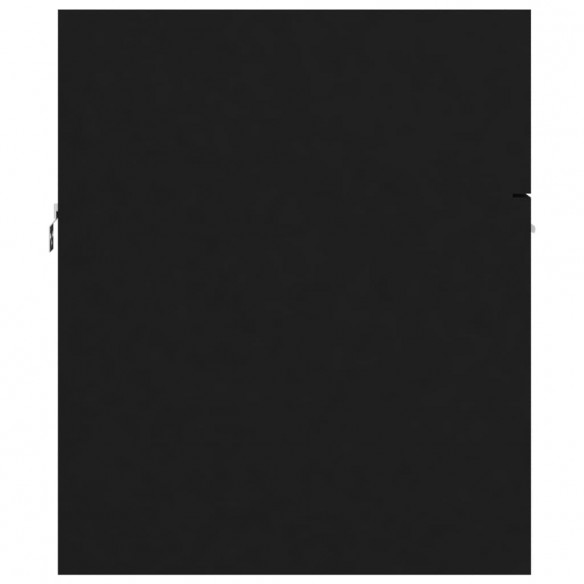Armoire d'évier Noir 80x38,5x46 cm Aggloméré