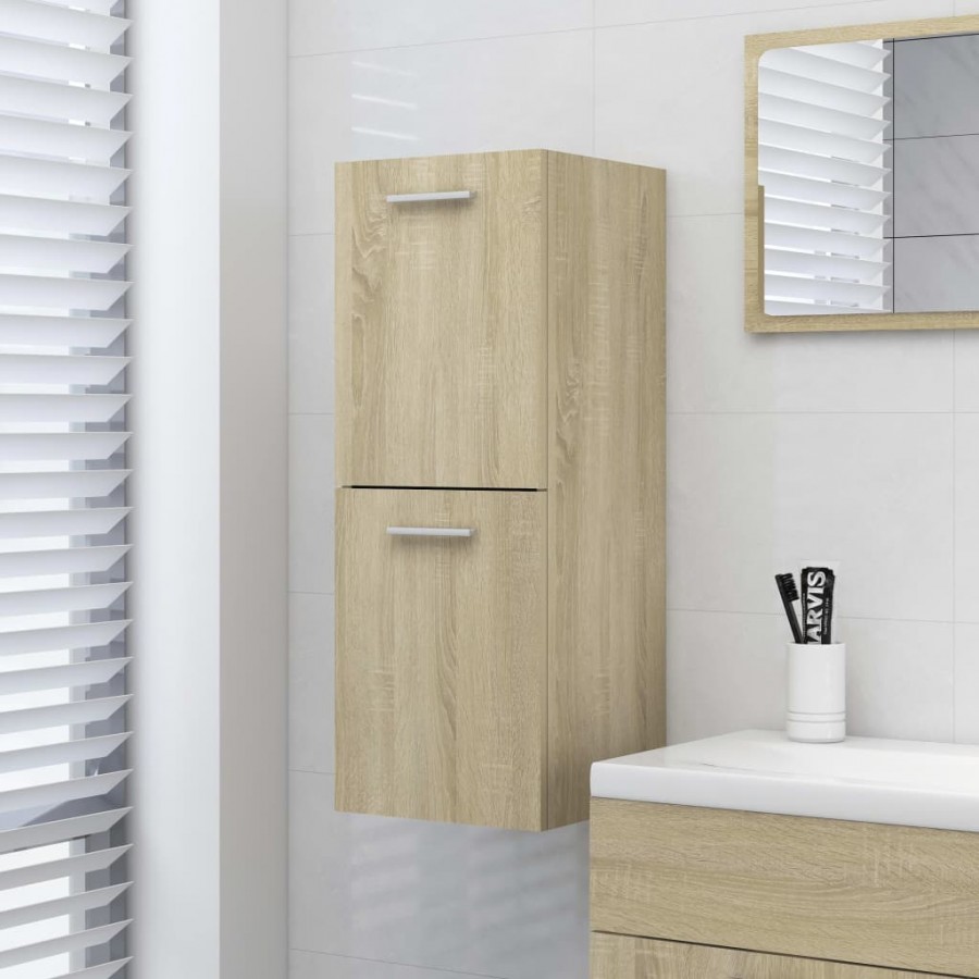 Armoire de salle de bain Chêne sonoma 30x30x80 cm Aggloméré