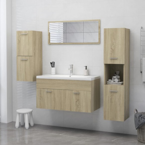 Armoire de salle de bain Chêne sonoma 30x30x80 cm Aggloméré