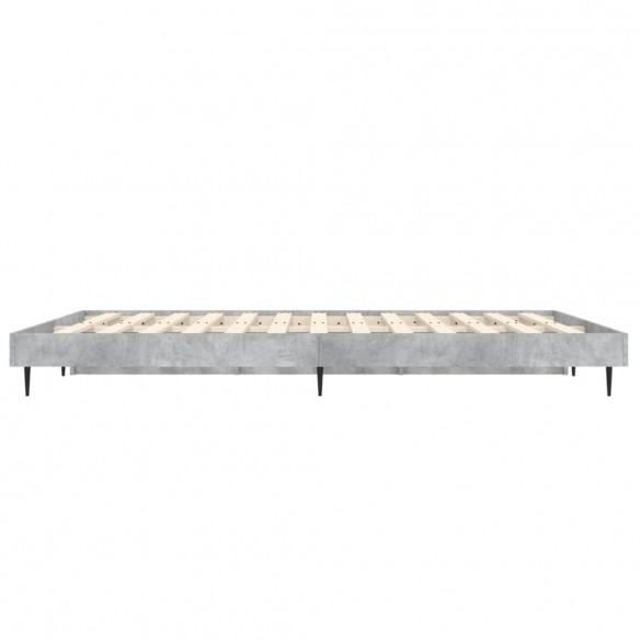 Cadre de lit gris béton 120x190 cm bois d'ingénierie