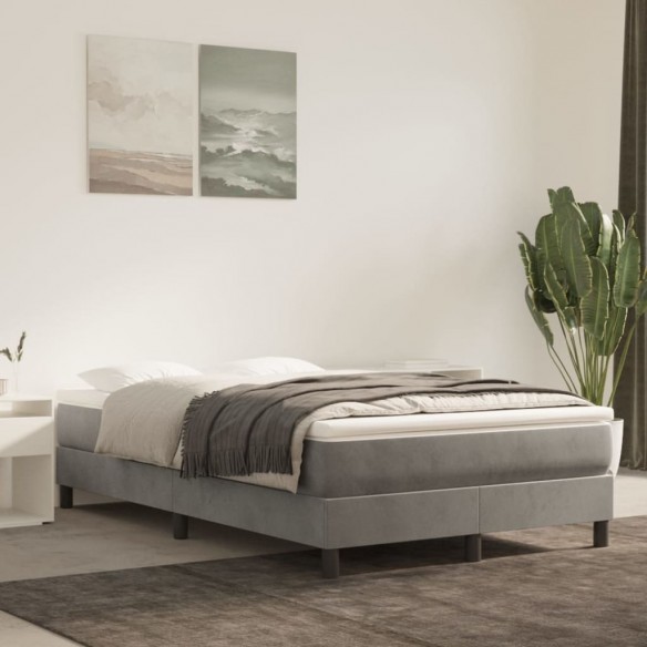 Matelas de lit à ressorts ensachés Gris clair 120x200x20 cm