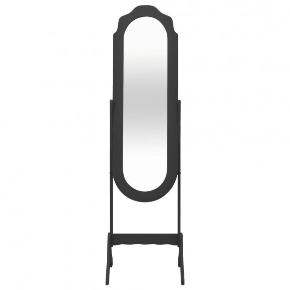 Miroir sur pied noir 45,5x47,5x160 cm bois d'ingénierie