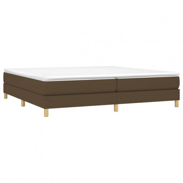 Cadre de lit avec matelas Marron foncé 200x200 cm