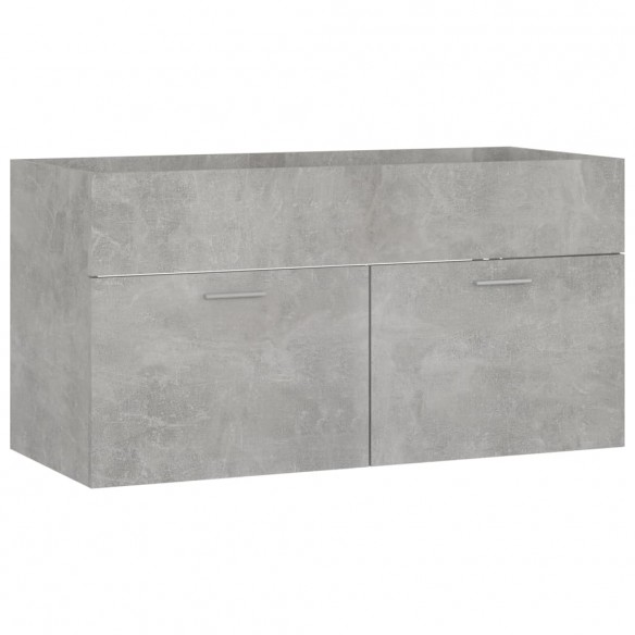 Armoire d'évier Gris béton 90x38,5x46 cm Aggloméré