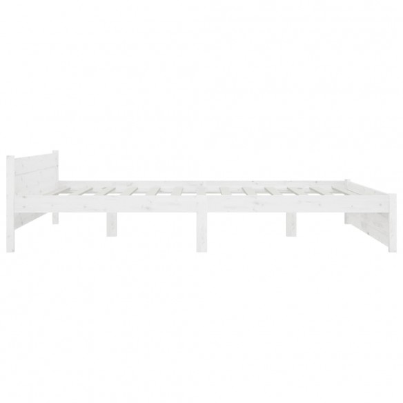 Cadre de lit Blanc Bois massif 200x200 cm