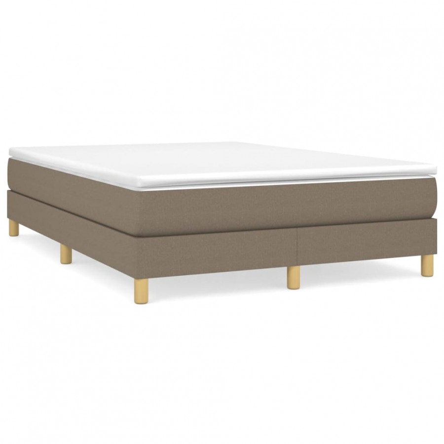 Lit Taupe 140x200 cm Tissu Lit Taupe 140x200 cm Tissu