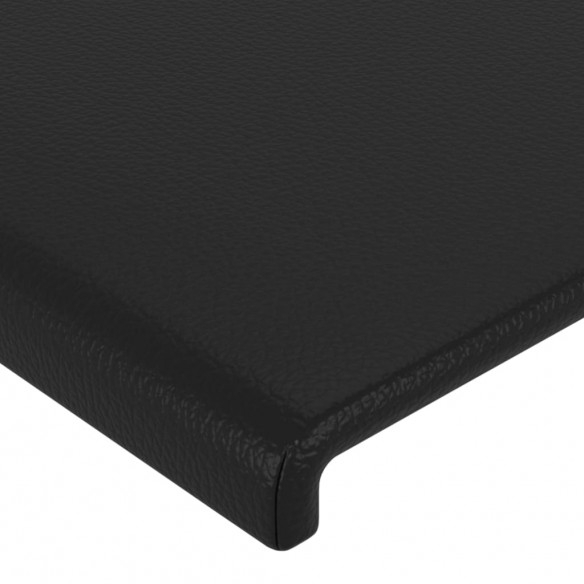 Tête de lit à LED Noir 200x5x78/88 cm Similicuir