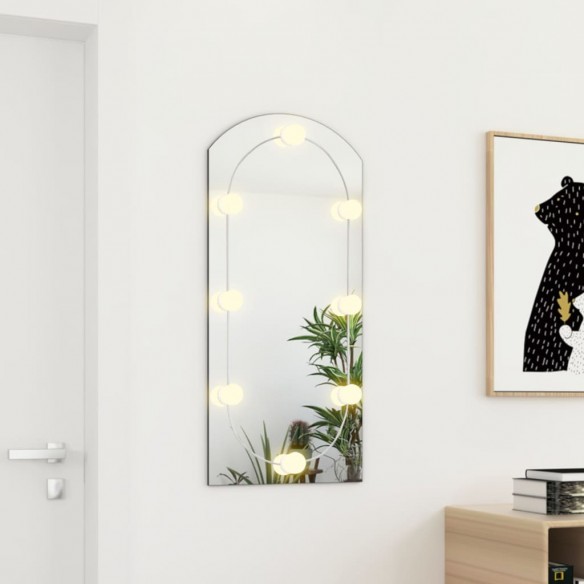 Miroir avec éclairage LED 90x45 cm Verre Arche