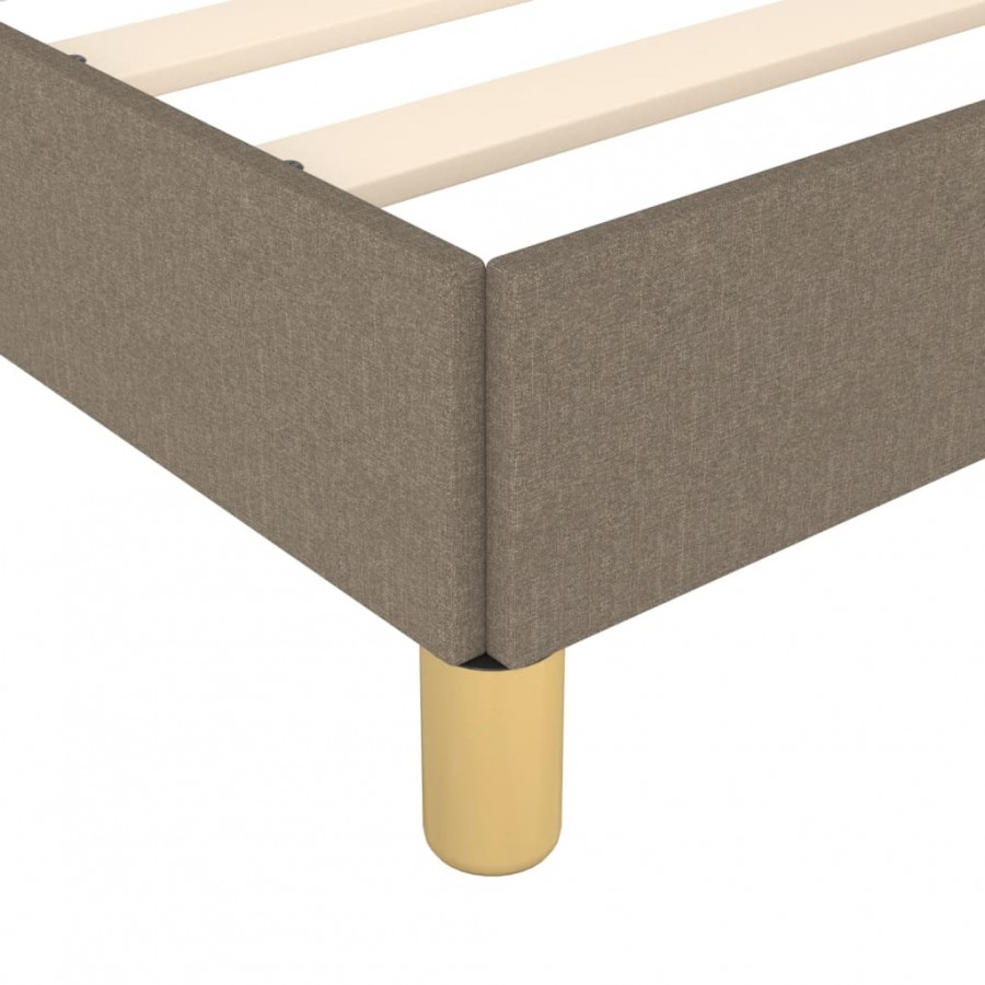 Lit Taupe 140x200 cm Tissu Lit Taupe 140x200 cm Tissu