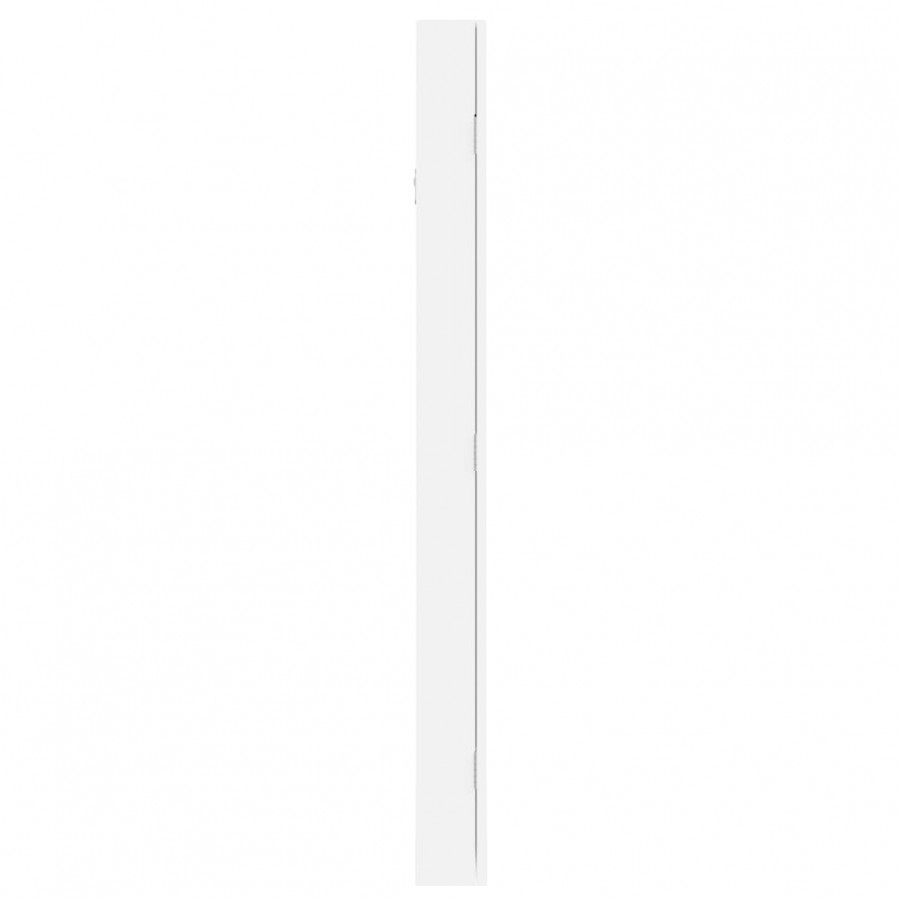 Armoire à bijoux avec miroir murale blanc 30x8,5x106 cm