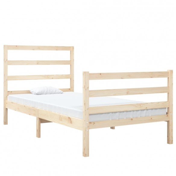 Cadre de lit bois de pin massif 90x190 cm simple