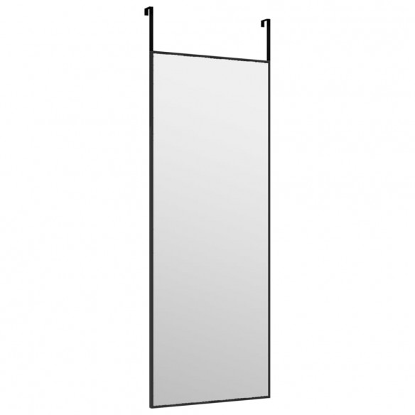 Miroir de porte Noir 30x80 cm Verre et aluminium