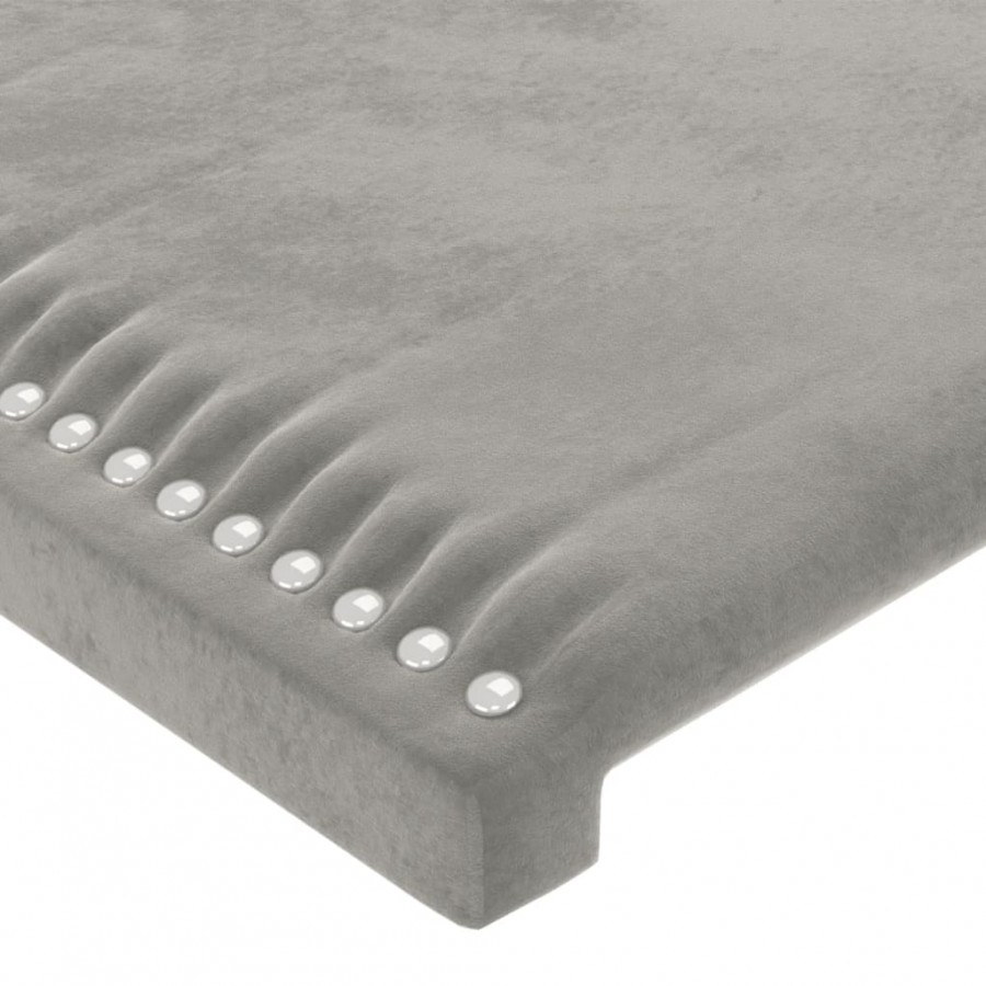 Têtes de lit 2 pcs Gris clair 90x5x78/88 cm Velours Têtes de lit 2 pcs Gris clair 90x5x78/88 cm Velours