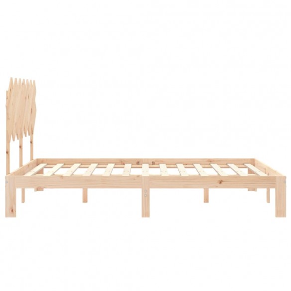 Cadre de lit avec tête de lit 140x200 cm bois massif