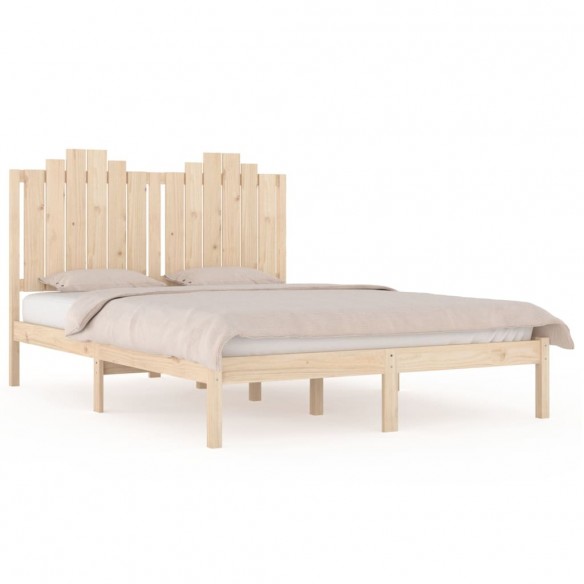 Cadre de lit bois de pin massif 120x190 cm petit double