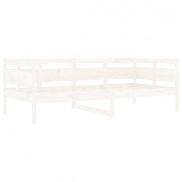 Lit de jour Blanc Bois massif de pin 90x190 cm