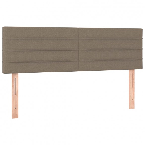 Cadre de lit avec matelas Taupe 140x190 cm Tissu