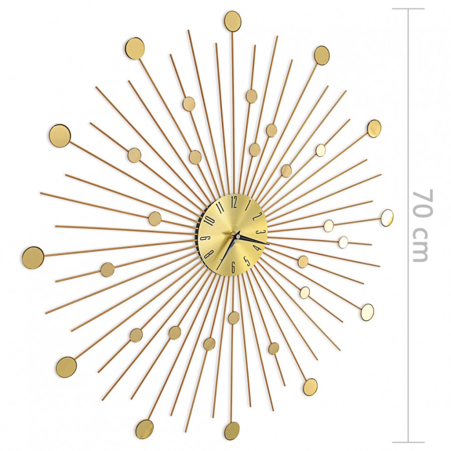 Horloge murale Métal 70 cm Doré Horloge murale Métal 70 cm Doré