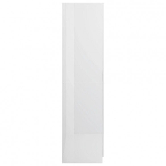 Garde-robe Blanc brillant 80x52x180 cm Aggloméré