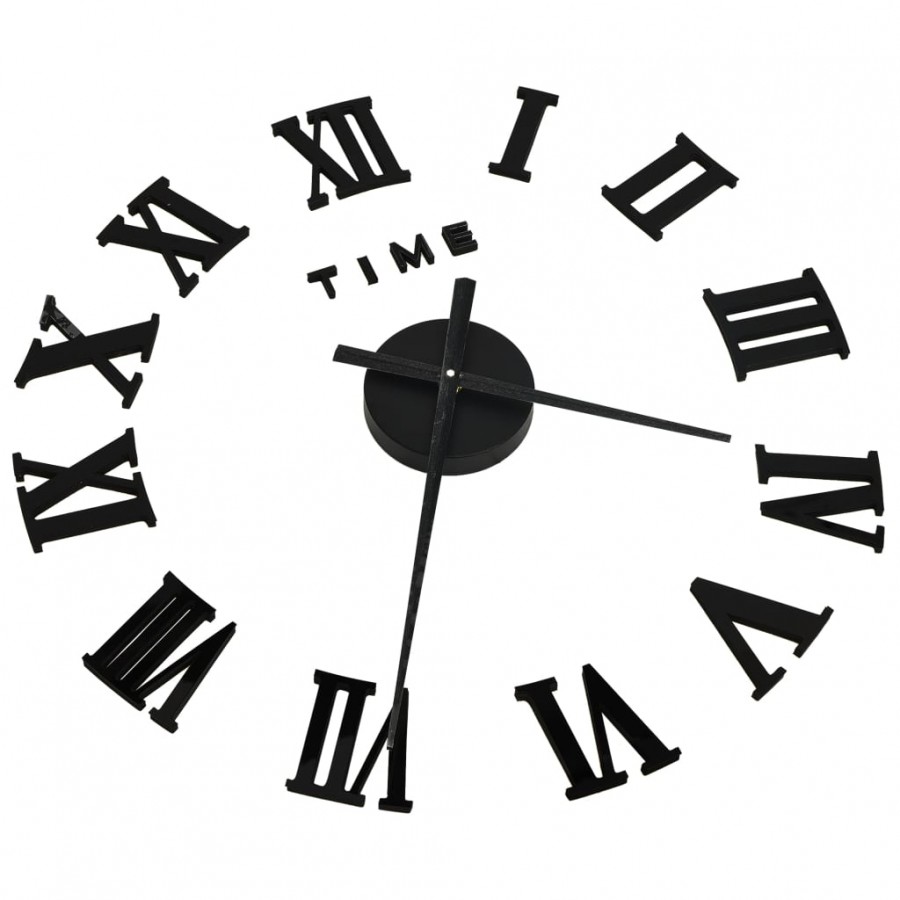 Horloge murale 3D Design moderne Noir 100 cm XXL