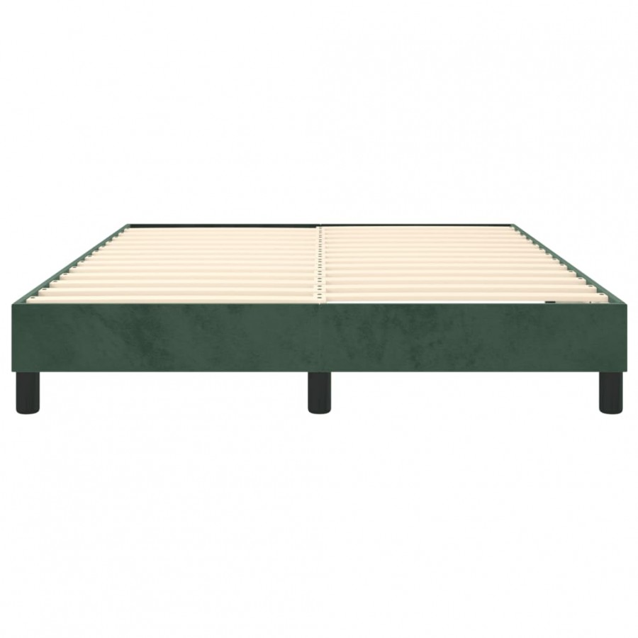Lit Vert foncé 140x200 cm Velours Lit Vert foncé 140x200 cm Velours