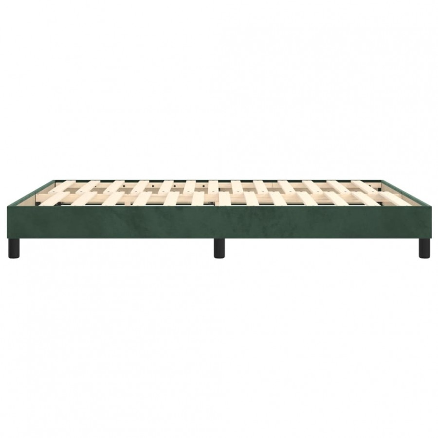 Lit Vert foncé 140x200 cm Velours Lit Vert foncé 140x200 cm Velours