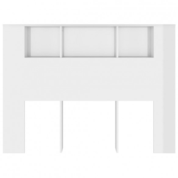 Armoire de tête de lit Blanc brillant 140x18,5x104,5 cm