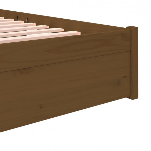 Cadre de lit Marron miel Bois massif 200x200 cm